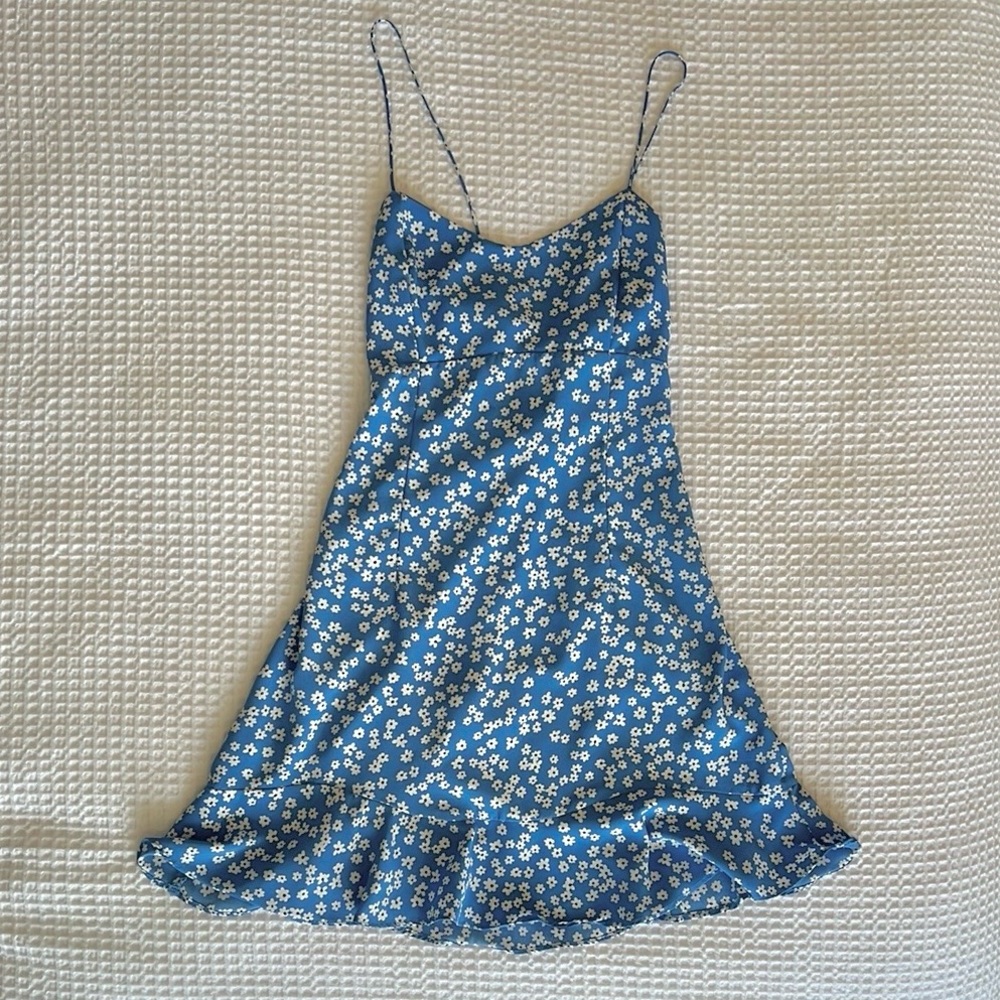 Zara Floral Strappy Mini Dress Size M